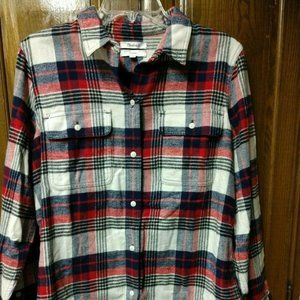 Madewell Classic Women's Large Cotton Flannel Shir